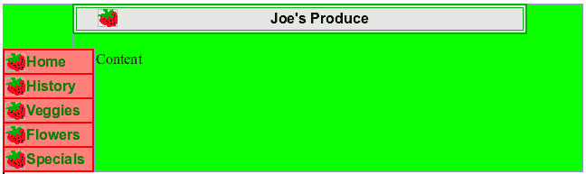 Table - based web-site